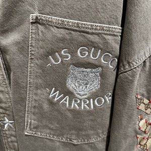 Gucci GG Up-cycle 🦅 Scarf Shirt Jacket